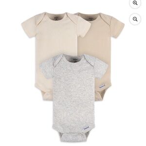 Gerber Cream and Gray Kids Bodysuits Set